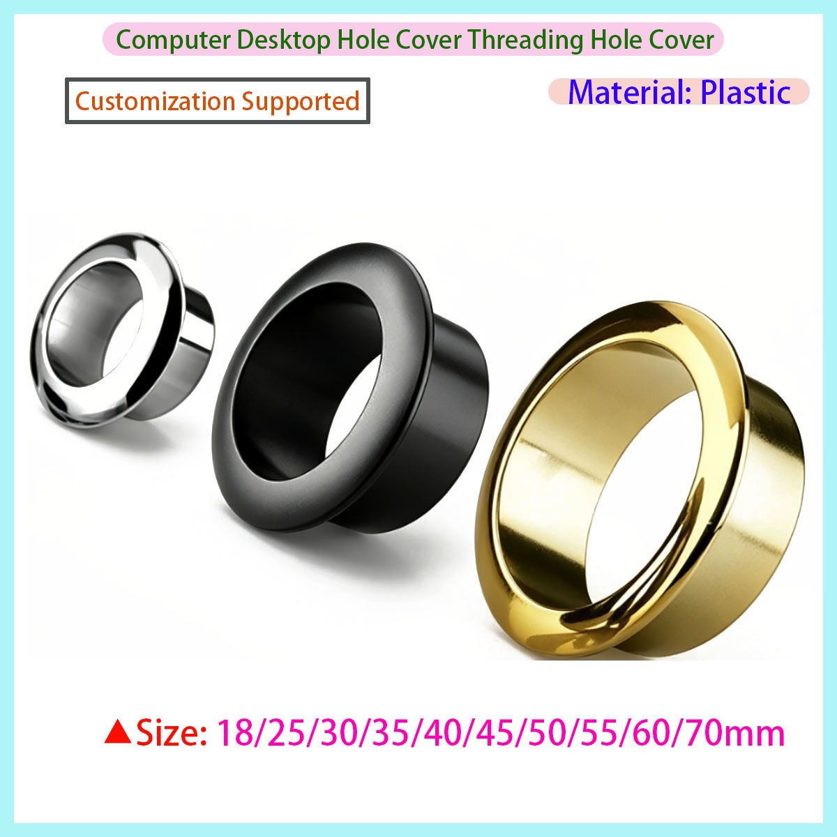 Furniture Hardware Covers - Möbel, Hardware, Schreibtischzubehör, Kabel, Kabelschlaufe, Lochabdeckung,