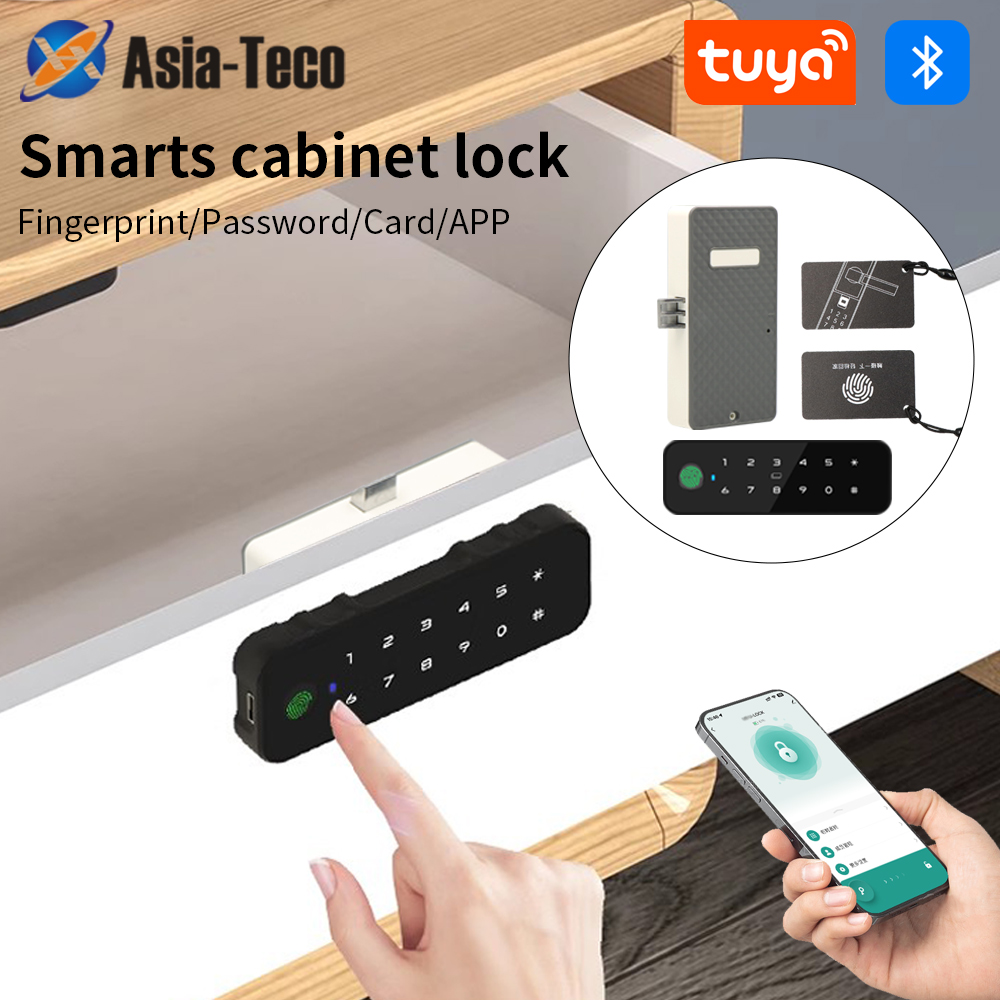 Furniture Hardware Locks - Tuya Bluetooth Smart Holz Schrank Fingerprint
