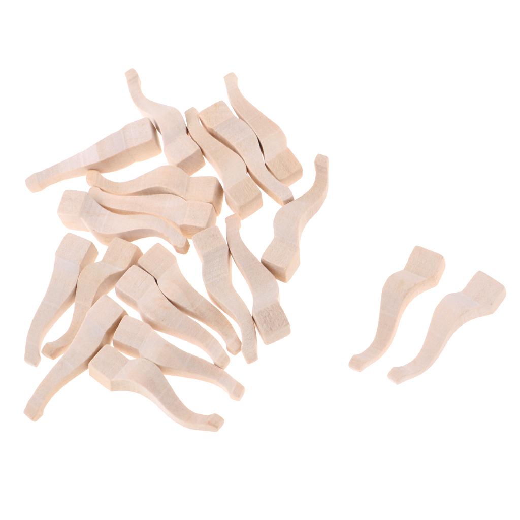 Furniture Leg Set - 1:12 Puppenhaus-Miniatur-Holztischbein-Set, DIY-Möbelteile für Puppenhausdekoration