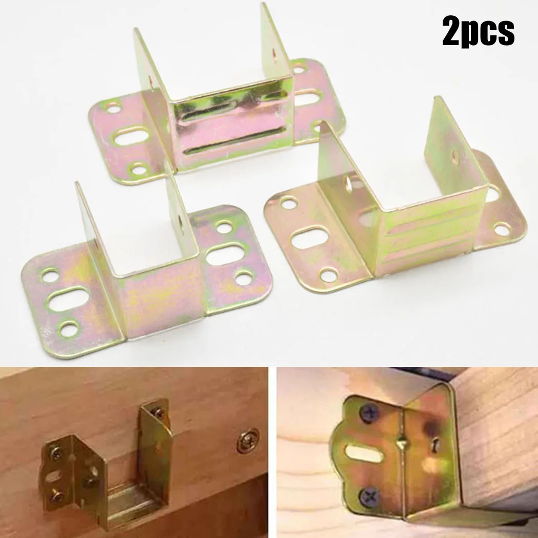 Furniture Rails Hardware - 2 stücke U Förmigen Metall Bett