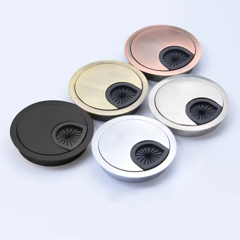 Furniture Hardware Covers - Zinklegierung Runde Kabelloch-Abdeckplatte 35/50/53/60/80mm Computer-Schreibtisch Kabelauslass