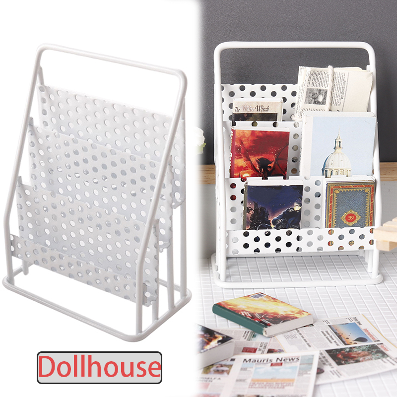 Home Furniture & Hardware Trading - 1:12 Puppenhaus Eisen Lagerregal Zeitungsständer Puppe