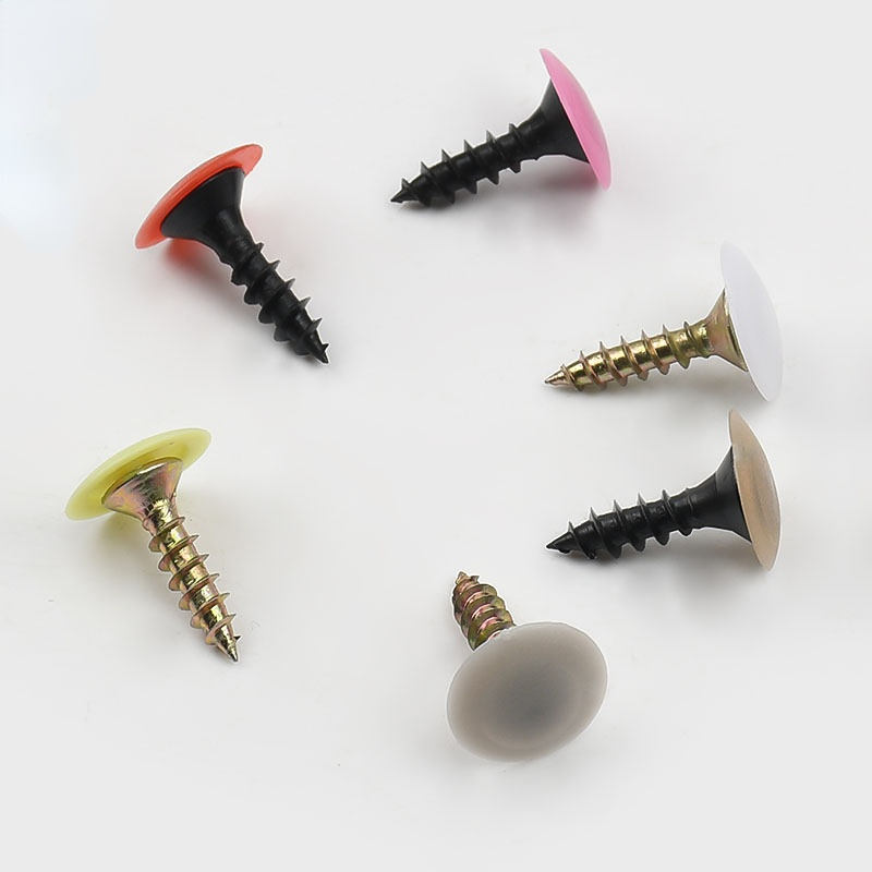 Furniture Hardware Covers - 100/500/1000 Stück Kunststoff-Schraubenkappen, Abdeckmuttern, flache Kreuzschlitzschrauben,