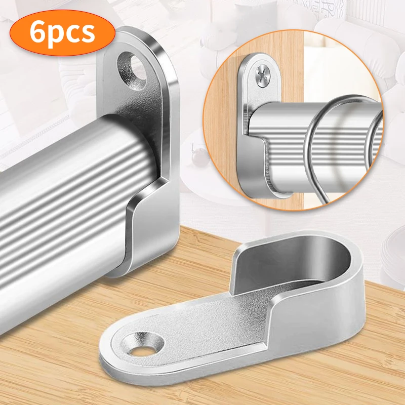 Furniture Rails Hardware - 6 Stück Halterungen, Möbelbeschläge, Kleiderstangenhalterungen, für