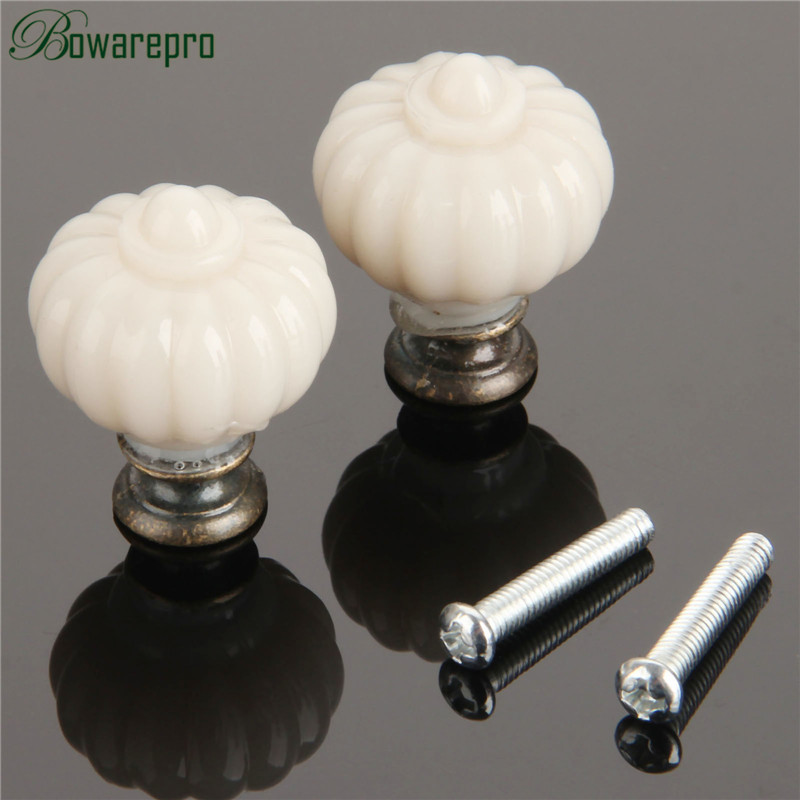 1Pc Acryl Elfenbein Weiß Kürbi – Furniture Hardware Knobs Bewertung und Preis