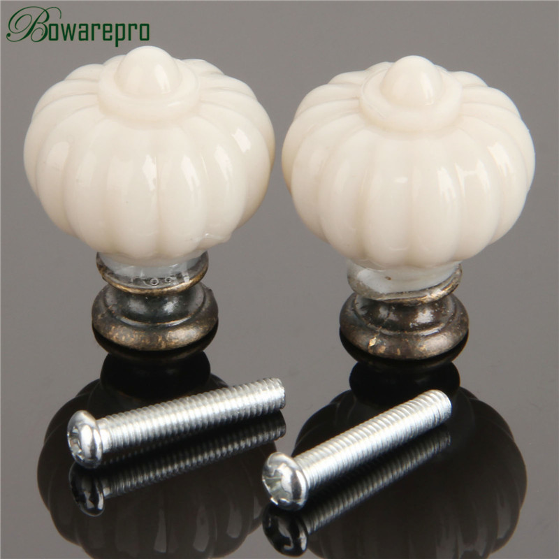 1Pc Acryl Elfenbein Weiß Kürbi – Furniture Hardware Knobs Bewertung und Preis