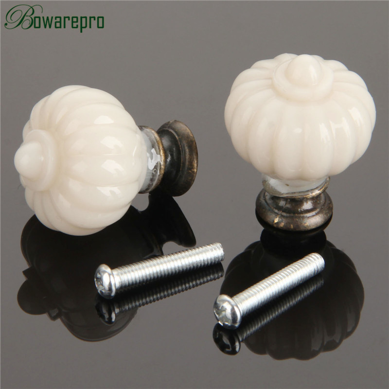 1Pc Acryl Elfenbein Weiß Kürbi – Furniture Hardware Knobs Bewertung und Preis
