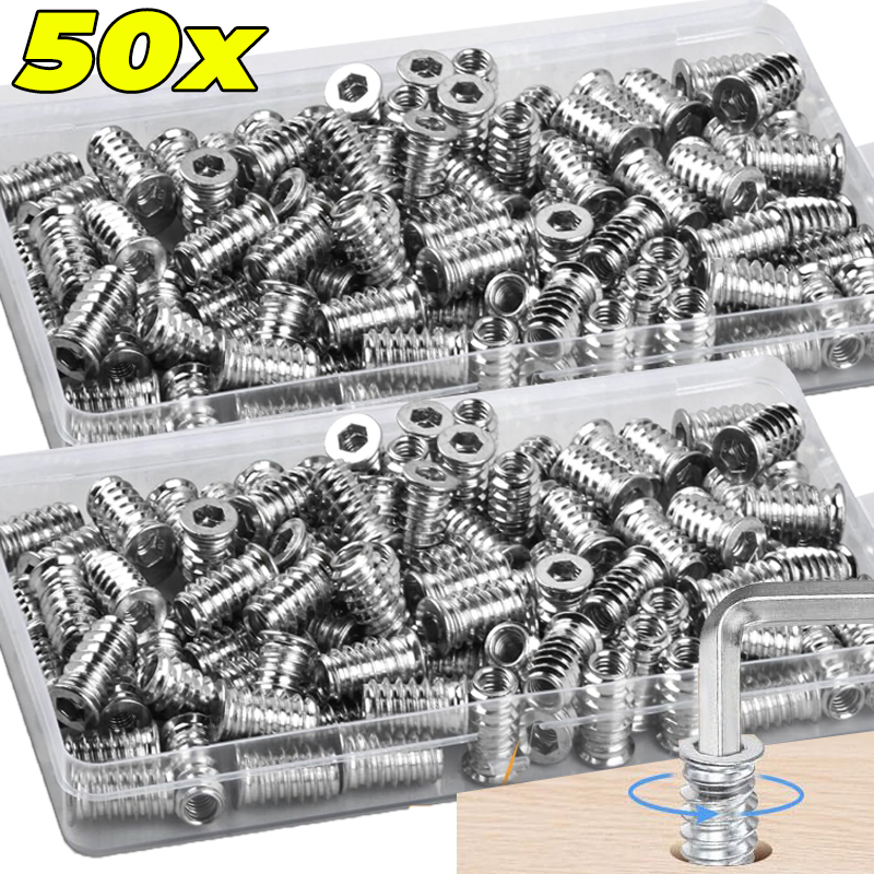 10/50x Gewindeeinsätze, Holzei – Furniture Hardware Threaded Inserts Bewertung und Preis