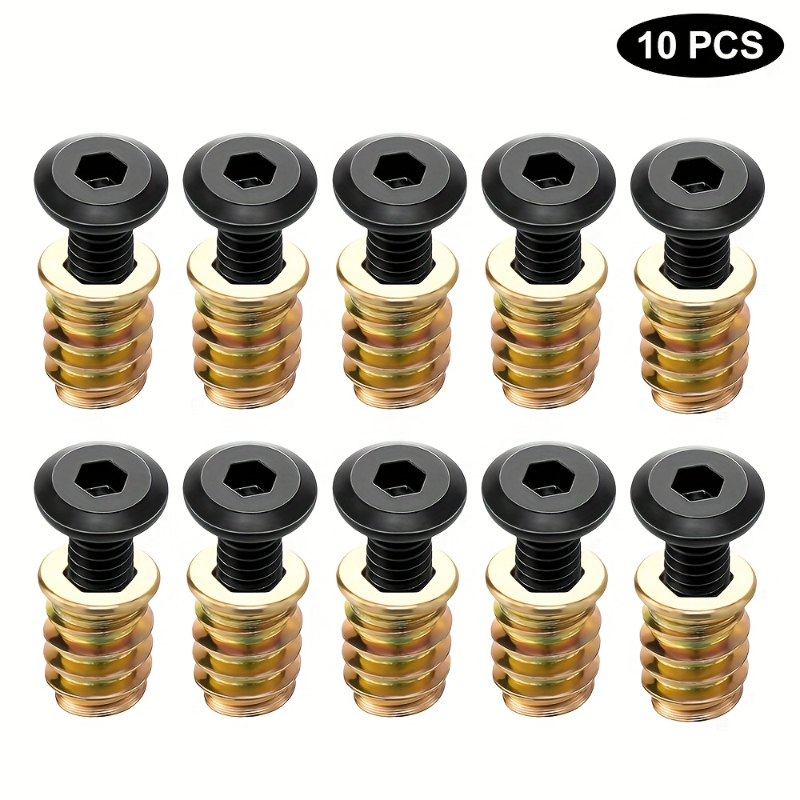 10-teiliges Gewindeeinsatz-Mut – Furniture Hardware Threaded Inserts Bewertung und Preis