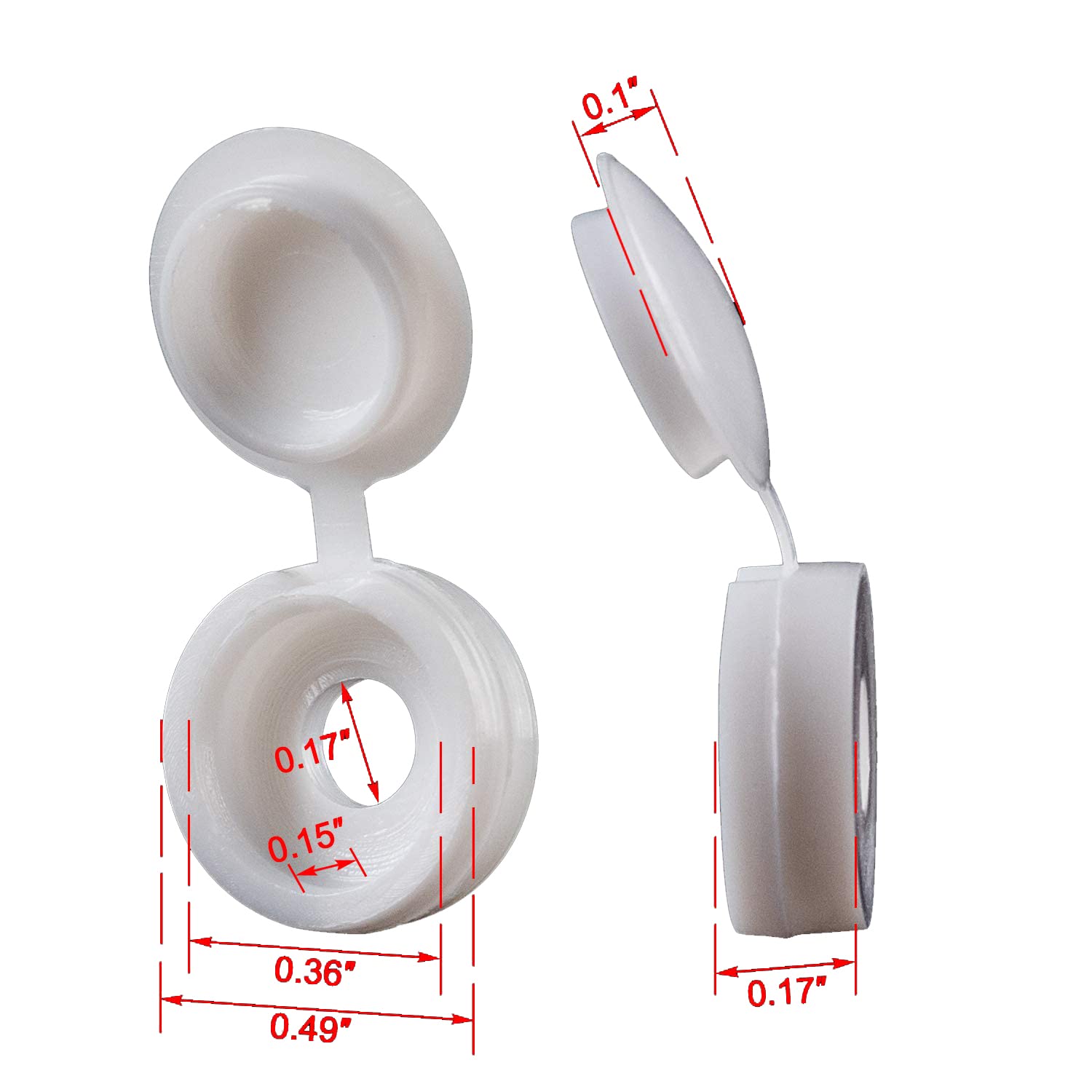 Weiß Klapp Kunststoff Schraube – Furniture Hardware Covers Bewertung und Preis