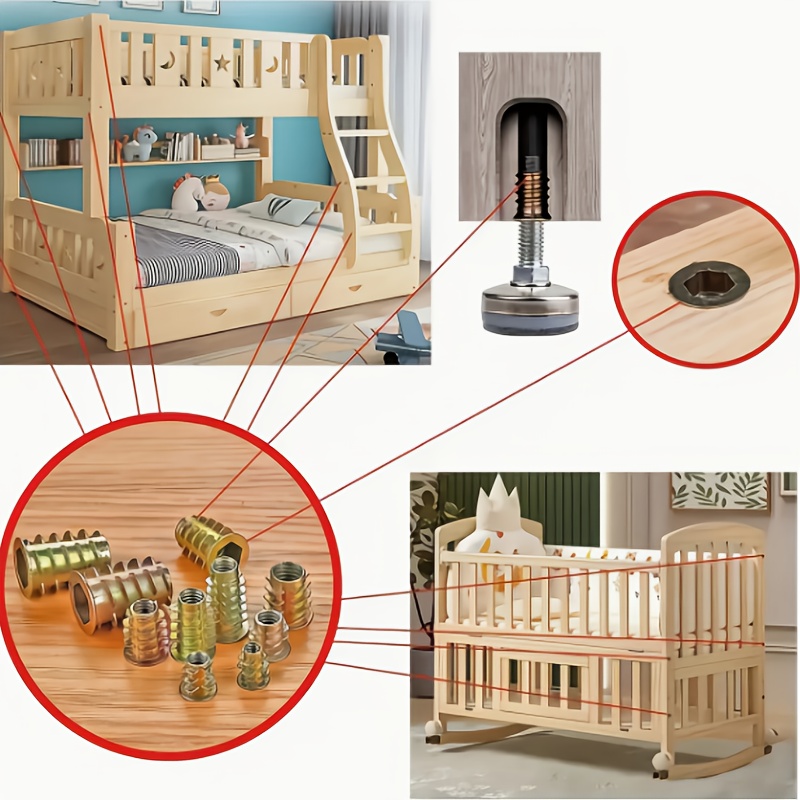 100 Stück verzinkte Gewindeein – Furniture Hardware Threaded Inserts Bewertung und Preis