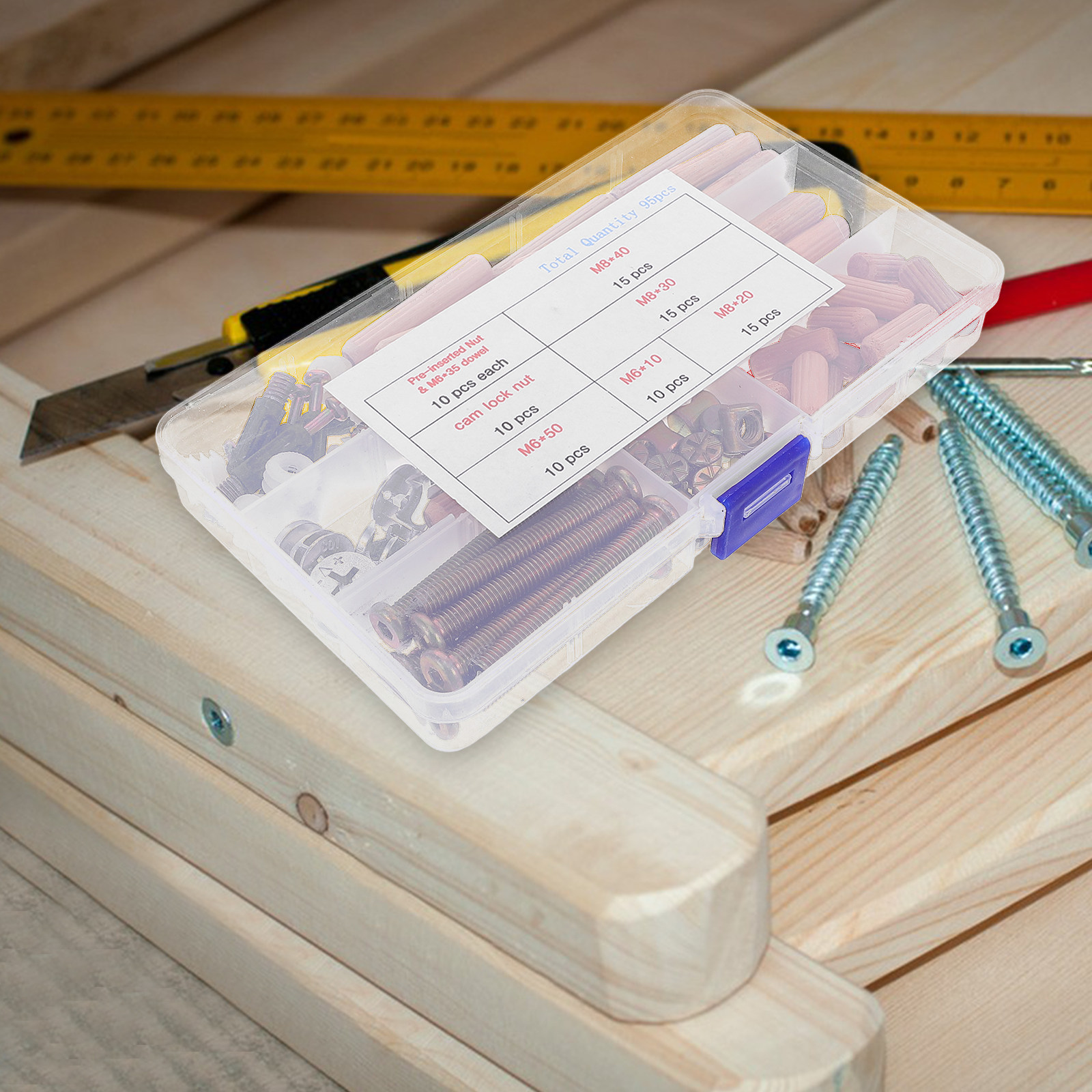 95-teiliges Möbelverbinder-Har – Furniture Hardware For Bed Bewertung und Preis