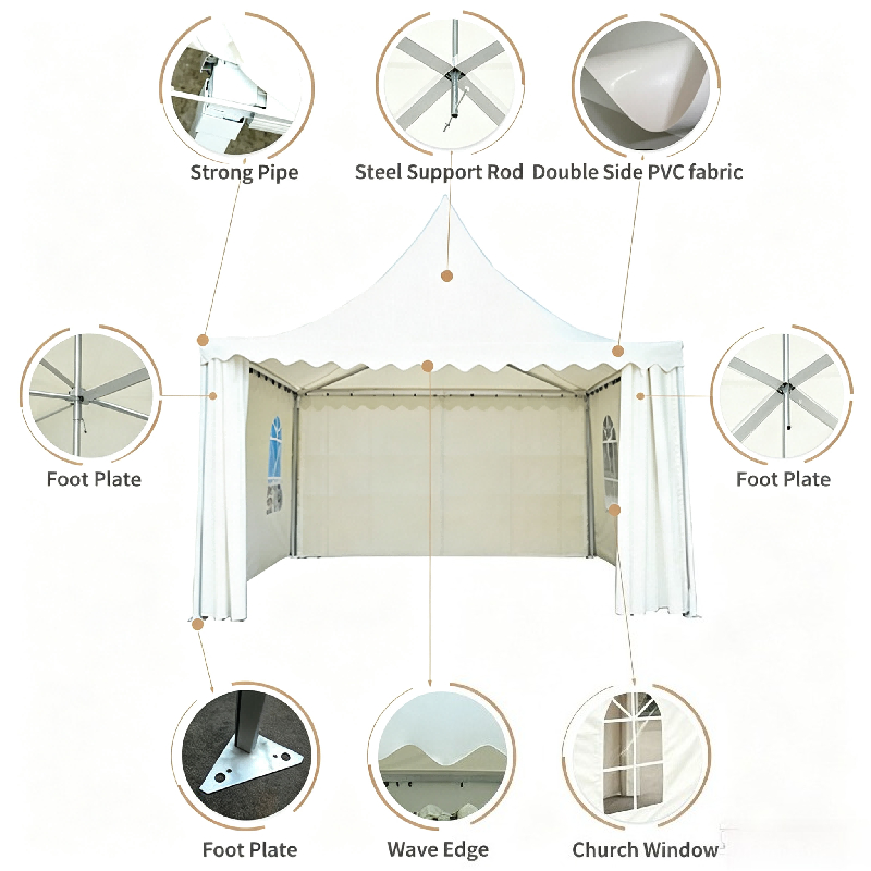 Anpassbares weißes Pagodenzelt – Furniture Leg Set Bewertung und Preis
